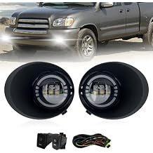 LED&DRL Fog Lights Compatible With 2007 2008 2009 2010 2011 2012 2013 Toyota Tundra, A Pair Of Front Bumper Lights with Switch and Harness