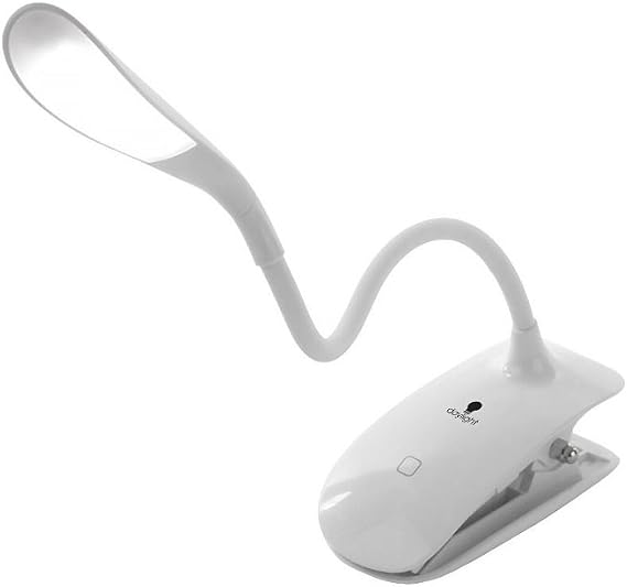 Clip-On LED Reading Light Rechargeable & Flexible Neck Book Lamp with Adjustable Brightness Perfect for Bedtime Reading & Travel