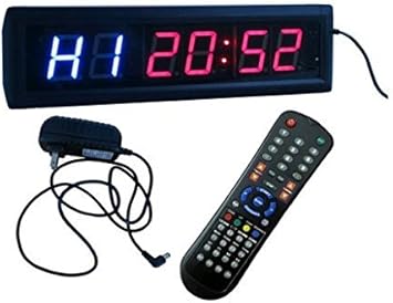 Interval Timer Stopwatch Wall Clock w/IR Remote Control14"x4"x1.5"