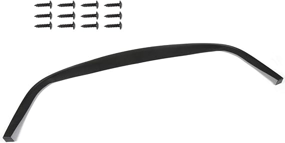 New Unpainted Black Universal Front Bumper Lip Body Kit CS Style PP Add on Lip Flat Splitter Plate Under Panel Diffuser Chin Spoiler -67" L x 22" W