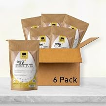 AcreMade Plant-Based Egg Substitute, Dry Powder, Shelf Stable, Vegan, Gluten Free, Soy-Free, Low Sodium, Non-GMO, Natural Egg Replacer, 3 Grams Pea Protein Per Serving (Pack of 6, 33.6 oz)