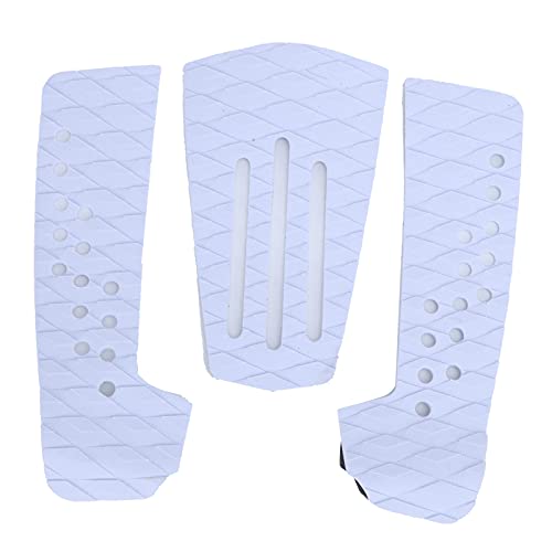 3 Pcs Surfboard Traction Pad Surfboard Tail Pocket Surfing Pad Surf Deck Mat Skimboard Accessories for Surf Instructors Surfboard Shapers White