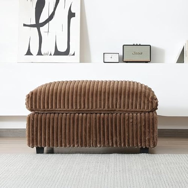 WJShome Cloud Modular Sectional Sofa, Plush Sofas for Living Room,39.37inch Ottoman,Brown
