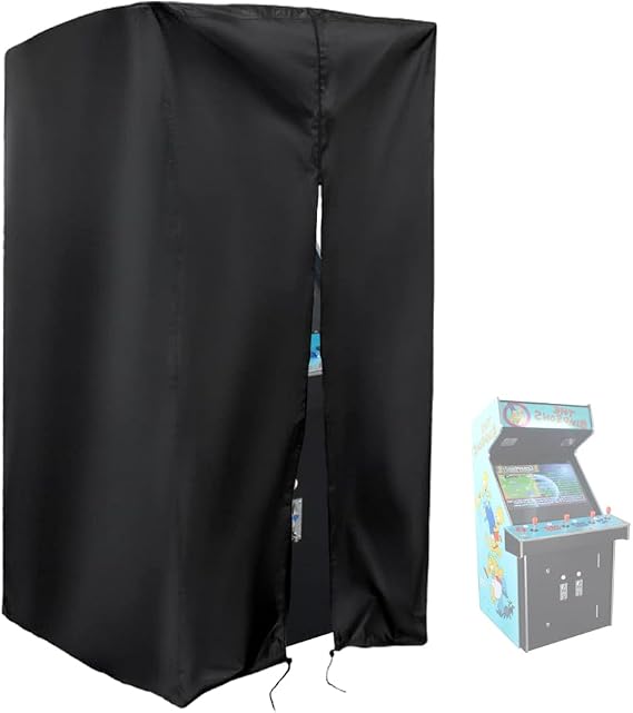 Arcade Machine Cover Waterproof Oxford Fabric Arcade Games Machine Cover with Full-Zip Access & Drawstring, Easy to Clean & Foldable