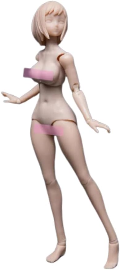 1/12 Scale Flexible Female Body Pale Skin Large Bust 6in Plump Body Action Figure Body Doll