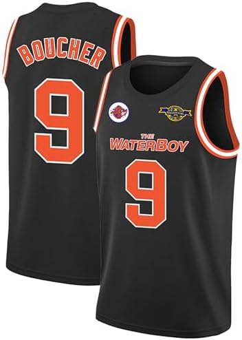 90s Basketball Jersey for Party,Bobby Boucher #9 The Waterboy Sandler 50th Anniversary Movie Basketball Jersey