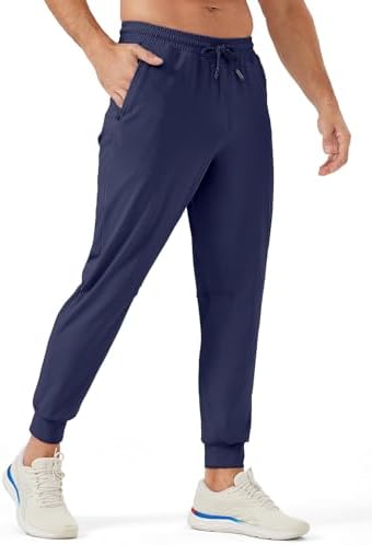 Mens Sweatpants with Zipper Pockets Athletic Pants Traning Track Pants Joggers for Men Soccer, Running, Workout