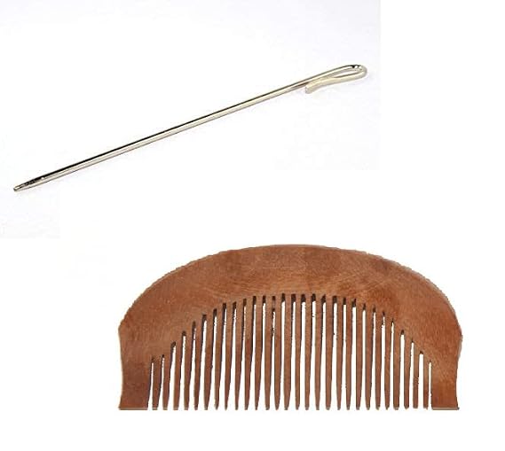 Turban Baaz Sikh Comb Pag Pin Sikh Baaz Sikh Kangi Kanagi Kanga Comb for Sikh Wooden Comb Pack of 2