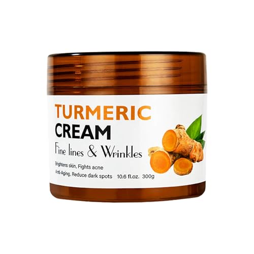 SBS STOW BULK SUPPLY Turmeric Cream for Face & Body Natural Moisturizer WVitamin E, Olive, Coconut Oil Acne & Wrinkle Cream, Dark Spot & Pore Cleansing 10.6 Fl Oz
