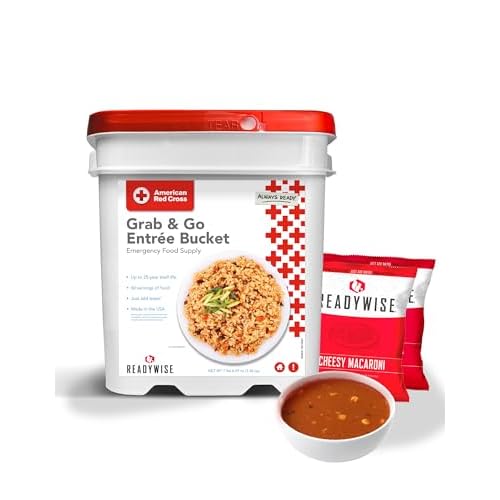American Red Cross 60 Serving Emergency Meal Food Supply - Bucket, 60 Serving Bucket