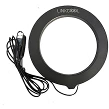 LINKCOOL 6 Inch LED Ring Light, Dimmable Desktop Ring Light with USB Power, for Live Streaming, Makeup, YouTube, TikTok, Video Conferencing & Photography, Compatible with Phone & Tablet