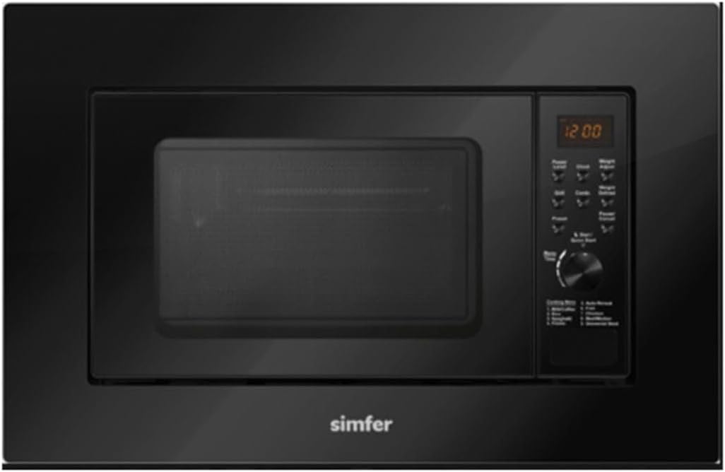 Simfer MD2350 Ankastre Mikrodalga Fırın, 23 Litre, Izgaralı, Siyah
