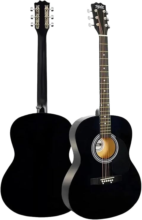Midex RG-530BK Quality Black 40 Inch Acoustic Guitar Set 4/4 Adults