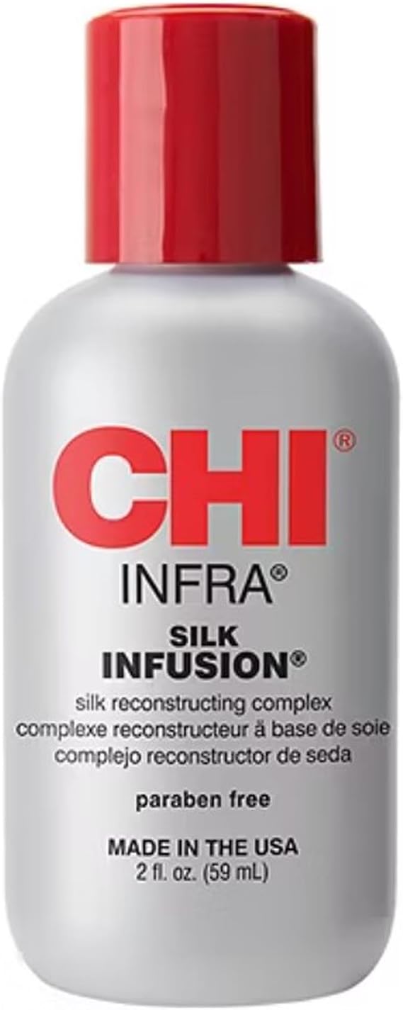 CHI Silk Infusion, Leave-In Hair Serum for Dry Damaged Hair, Pre-Styling Hair Oil for Repair, Strengthening & Moisturizing, Anti Frizz Hair Products for All Hair Types, BPA & Paraben-Free, 59 ml
