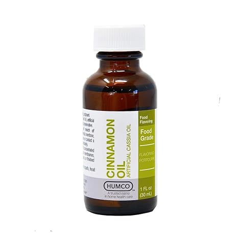 Humco-HU1931 Cinnamon Oil, 1oz. Food Grade. Commonly used in Food Flavoring. Artificial Cassia Oil