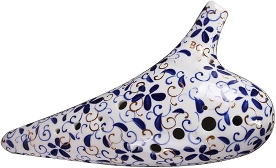 Ocarina 12 Hole AC Tune And Other Other Tones Blue And White Porcelain Professional Musical Instruments Adult Professional Ocarina Instrument(BC)
