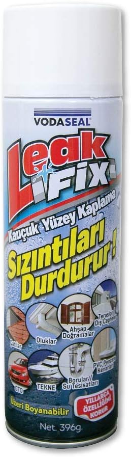 Vodaseal Leak Fix Kauçuk İzolasyon Kaplama Sprey, Beyaz 396 Gr
