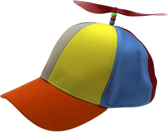 Propeller Cap Fun Adjustable Sun Hat Outdoor Activities And Fancy Dress Events Outdoor Fancy Dress Costume Headwear Adjustable Or Casual Helicopter, Adult Red Propeller