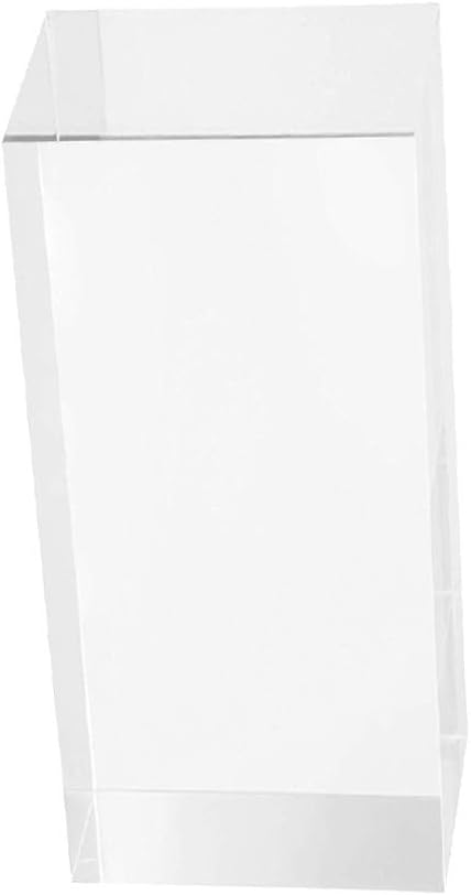 Clear Solid Acrylic Block ,Diamond Polished Acrylic Cube Display Stand ,Jewelry Ring Display Organizer (2" x 2" x 4")