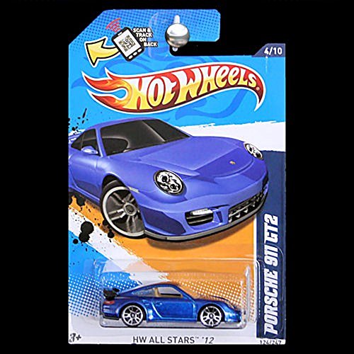 Hot Wheels 2012-124 HW All Stars 12 Porsche 911 GT2 BLUE 1:64 Scale SCAN & TRACK Card