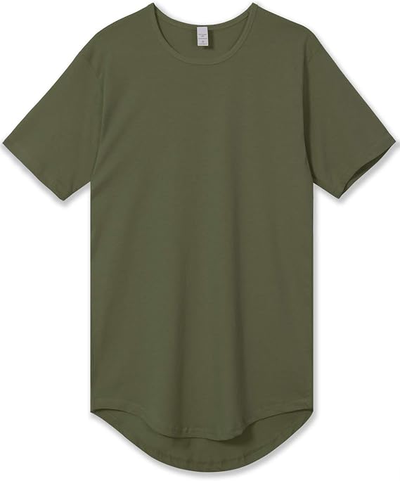 Allsense Men's Longline Drop-Cut Crewneck T-Shirt