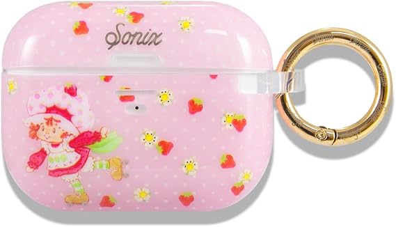 Sonix Case for AirPods Pro 2 & Pro 1 (1st/2nd Gen) - Hard Shell Cover with Keychain, Wireless Charging | Strawberry Shortcake Vintage