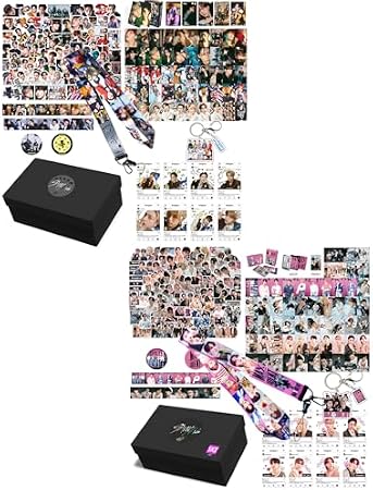 Stray Kids 5 Star Gift Box Set Bundle with Stray Kids Maxident Gift Box Set Kpop Merchandise Photocards Lanyard Keychain Gifts for SKZ Fans