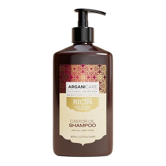 Arganicare | Castor Range | GROWTH ACCELERATOR SHAMPOO | Castor | Fight Against Hair Breaks and Breakage | Promotes Growth | High Hydration | All hair types | 13.53 fl oz