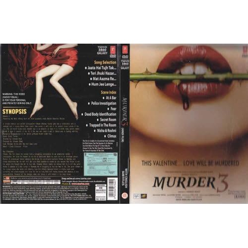 Murder 3 Hindi DVD (2013/Indian/Bollywood/Cinema/w English Subtitles)