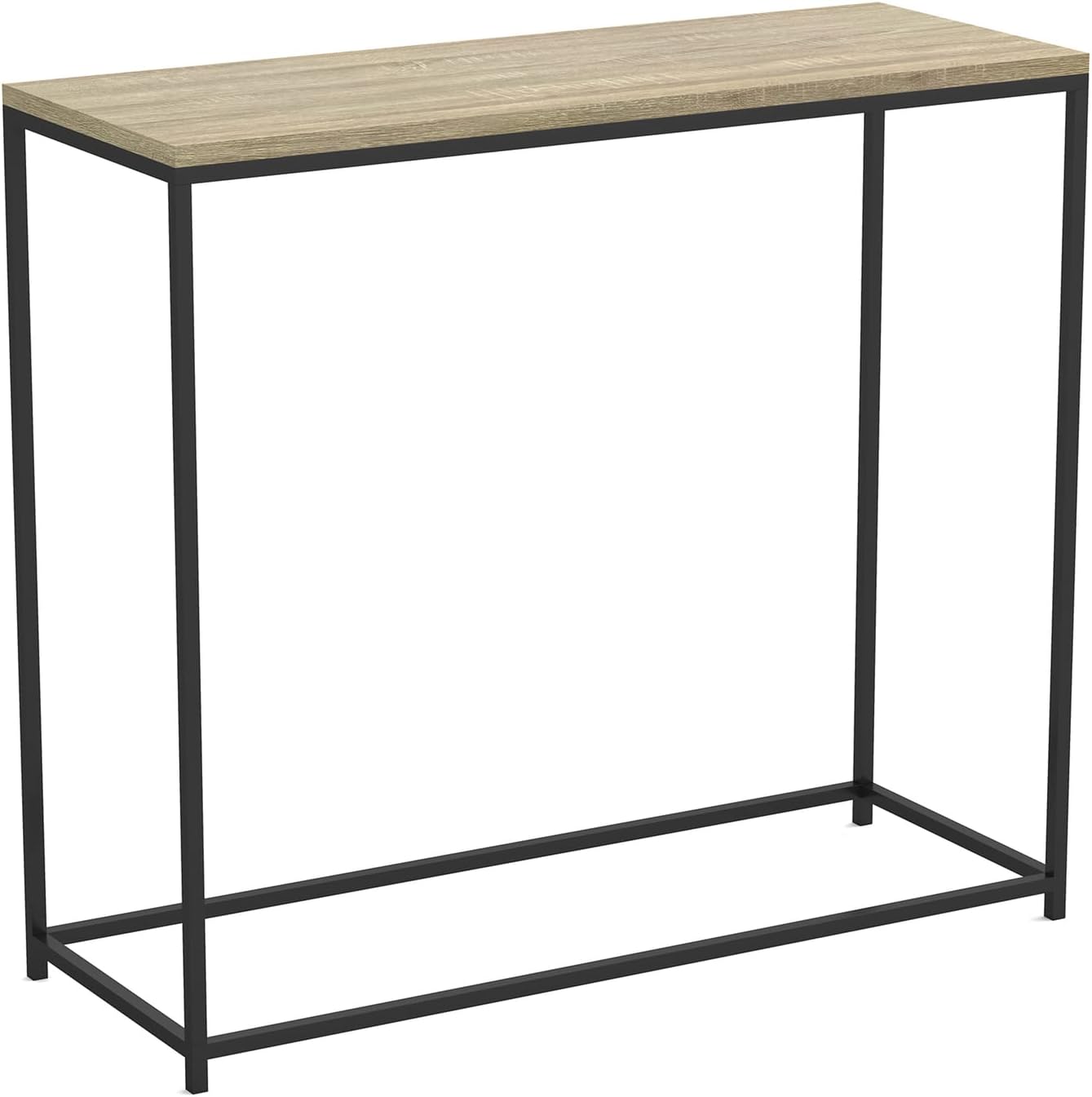 Safdie Dark Taupe/Black Metal Wood Console Table