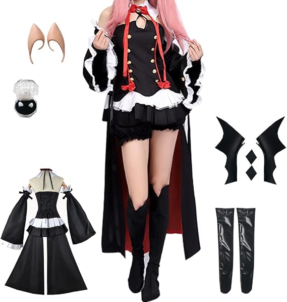 Costume Dress Flared Sleeves Full Set With Accessory For Women
