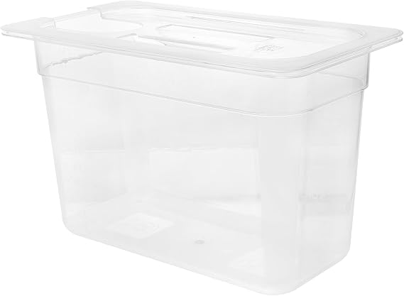 Hemoton Sous Vide Container with Lid 6L Transparent Slow Cooker Food Storage Case 12.79 X 7.87 X 6.88 Inch Kitchen Slow Cooker Holder for Meal Prep and Home Cooking