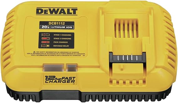 DEWALT Battery Charger, 20V + Flexvolt Fast Charger (DCB1112)