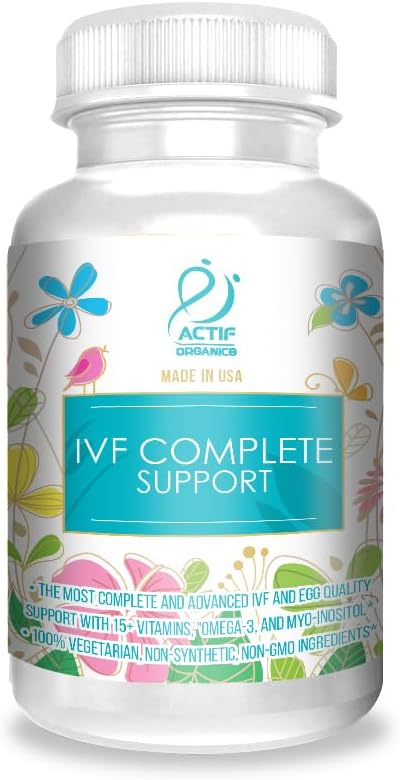 ACTIF IVF Complete Support with 15+ Advanced Factors for Egg Quality and Ovulation Non-GMO, Fast-Acting, Made in USA, 90 Count