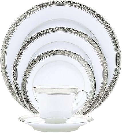 Noritake Crestwood Platinum 5-Piece Place Setting, Service for 1