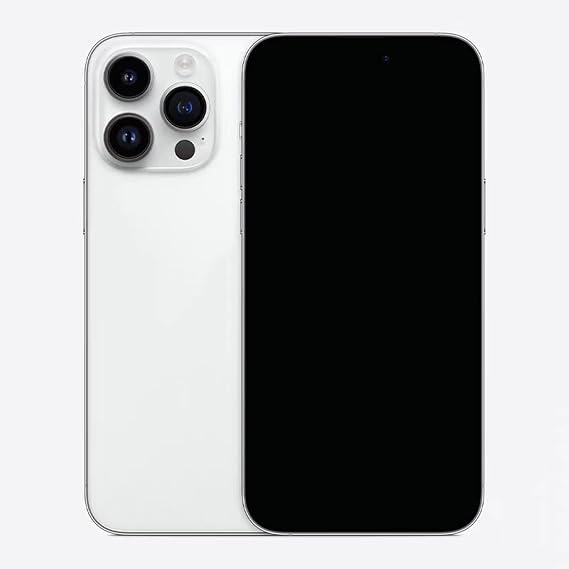 Dummy Phone Display Model for Apple iPhone 14/14 Pro Max No Logo Non-working Faux Phone 14PM-Silver_BlackScreen