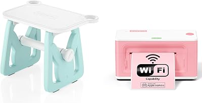 MUNBYN Wireless Thermal Printer and Label Holder for Rolls and Fanfold Labels