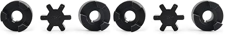 5/8" to 5/8" L075 Flexible 3-Piece L-Jaw Coupling Coupler Set & Rubber Spider for Log Wood Splitter Hybrid Equipment (Pack of 2)