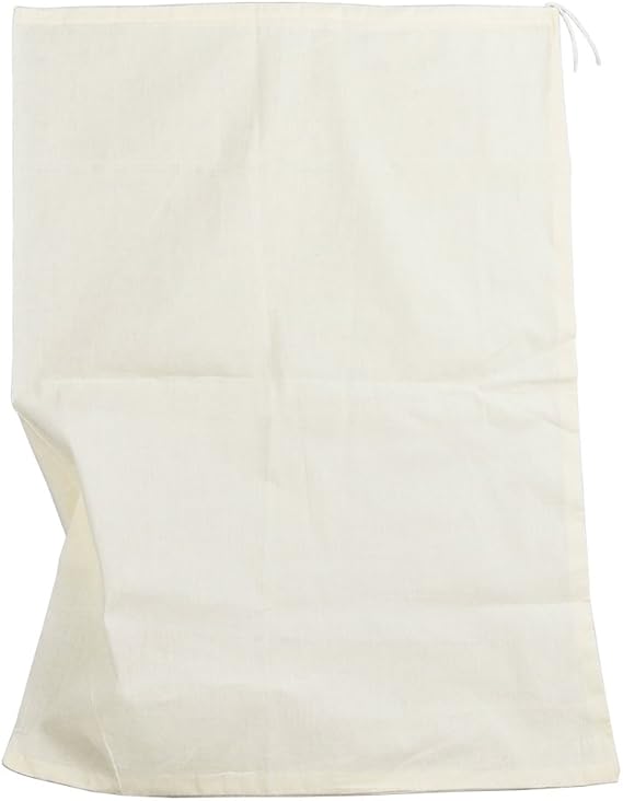 Reusable Cotton Muslin Straining Bag Fine Mesh Food Strainer Filter Bags for Nut Milk, Juice, Cheesecloth, Yogurt, Home Brewing, Hop Bags (35cm x 25cm)