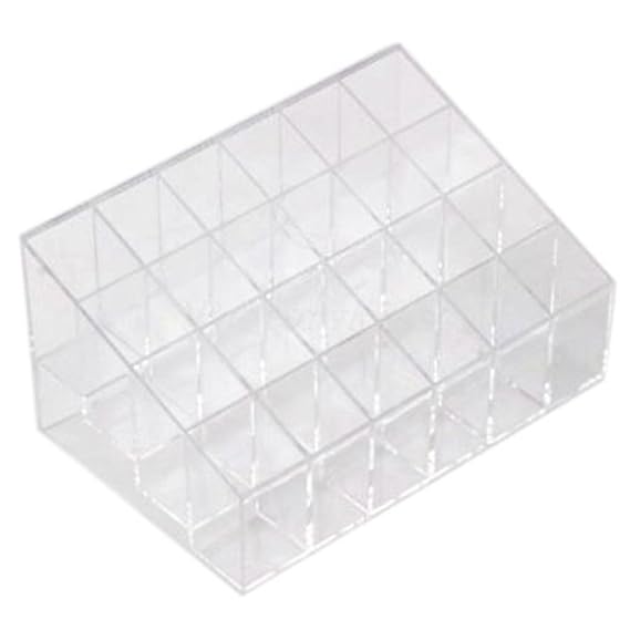4 Tier 24 Spaces Clear Transparant Acrylic Lipstick Organizer & Beauty Care Holder & Cosmetic Organizer