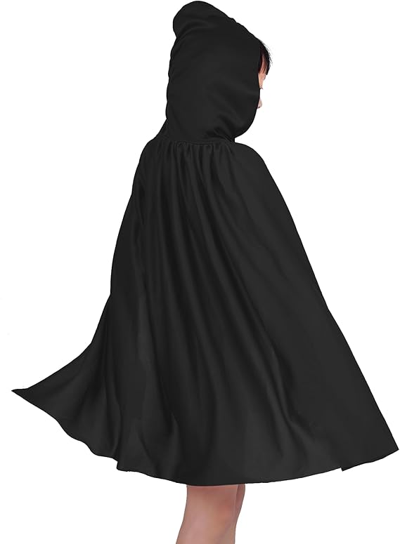 Dxhycc Kids Hooded Cloak Cape Unisex Halloween Cloak for Boys Girls Halloween Christmas Role Play Cosplay Costume
