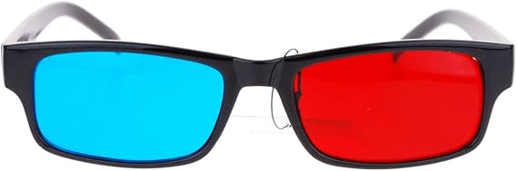 SA106 Black Anaglyphic Red Blue Cyan Stereoscopic Lens 3D Glasses