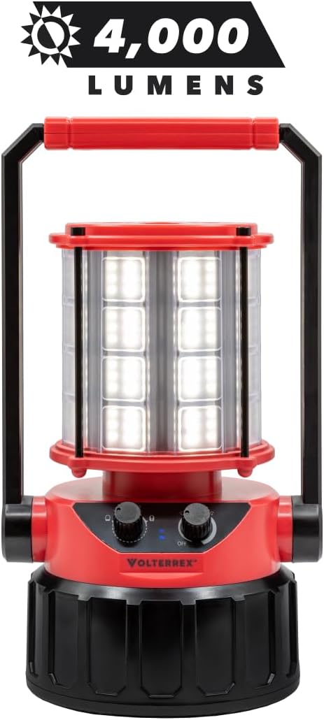 VolterrexTM PRO Lantern Battery Rechargeable LED 4,000 Lumens