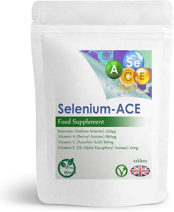 100 x Selenium 220mcg and Vitamins A, C & E Tablets, Immune Support