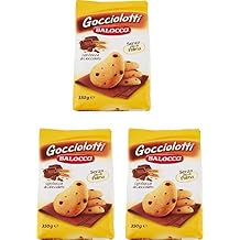 Balocco: Gocciolotti Biscuits with drops of Chocolate - 350g Packages Pack of 3 [ Italian Import ]