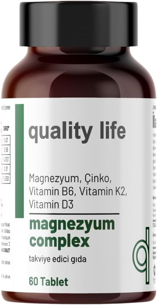 Quality Life Magnesium Complex 60 Tablets - Magnesium Malate Citrate Glycinate Taurate Bisglycinate - Magnesium Zinc