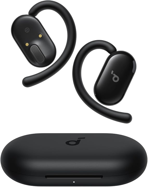 Soundcore V20i by Anker Open Ear Earbuds, Open Ear Headphones True Wireless | Adjustable Hooks, Ultra-Comfort, Snug Fit, Power Sound, Clear Calls, IP55, 36H Playtime, Bluetooth 5.4, Multipoint Connection