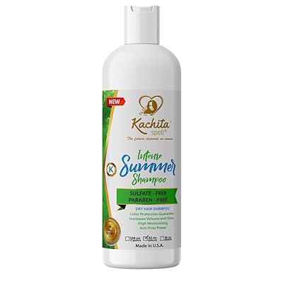 Kachita Spell New Hydrate Moisturizing Shampoo Intense Summer Sulfate and Paraben Free For Medium to Thick Dry, Color Treated Hair Made in USA 32 floz