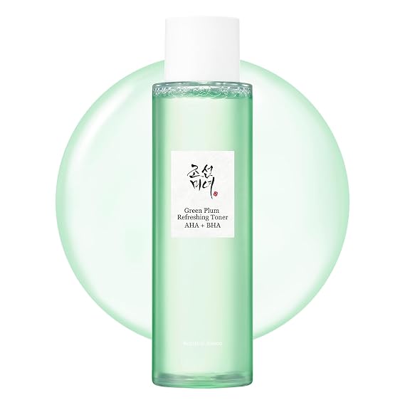 Beauty of Joseon Green Plum AHA BHA Toner Refreshing Facial Essence Moisturizer Mild Exfoliating Salicylic Acid for All Skin Types, Korean Skin Care for Men Women 150ml 5.27 fl.oz