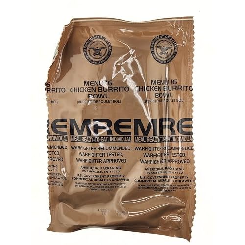 Genuine Military MRE - Menu 16 Chicken Burrito Bowl with 2026 Inspection Date - MRE Meals Ready To Eat